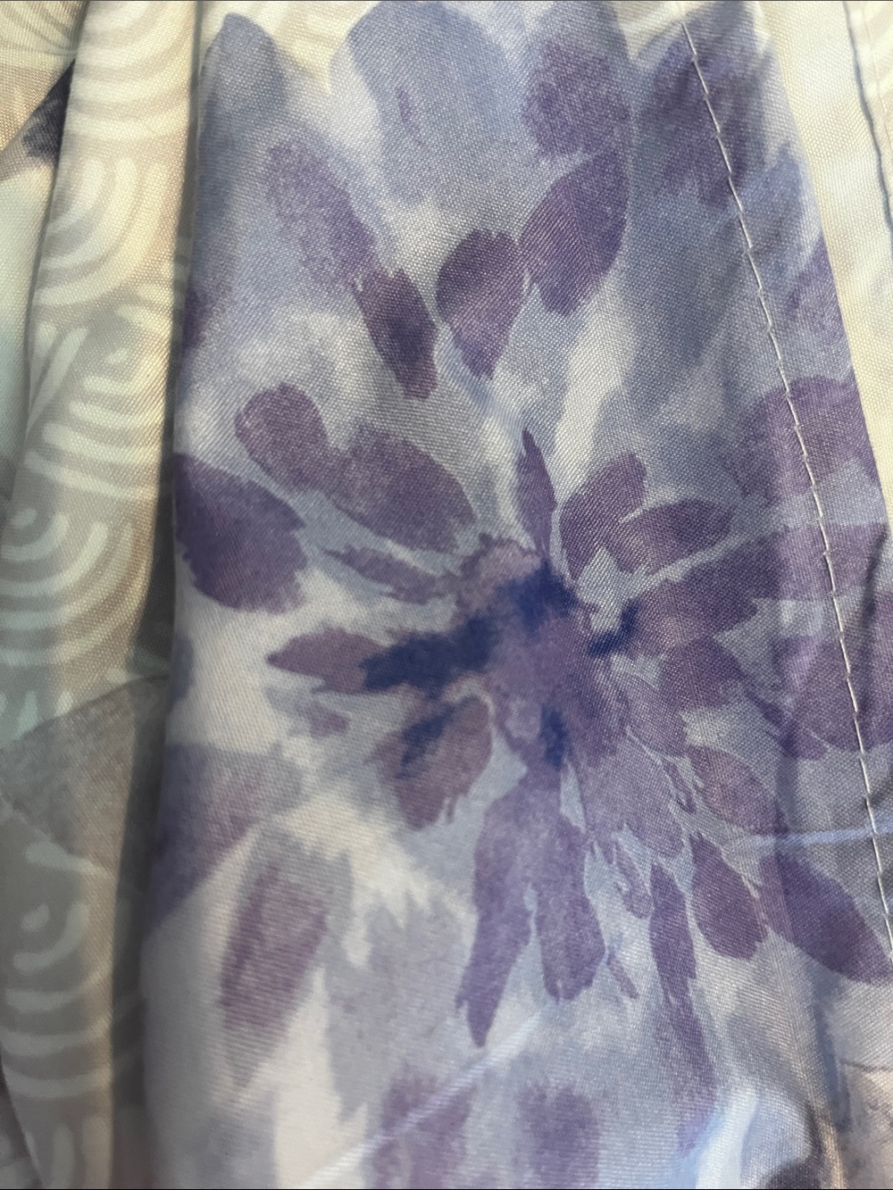 Floral Purple Shower Curtain - Elegant Watercolor Blooms - Picture 3 of 4
